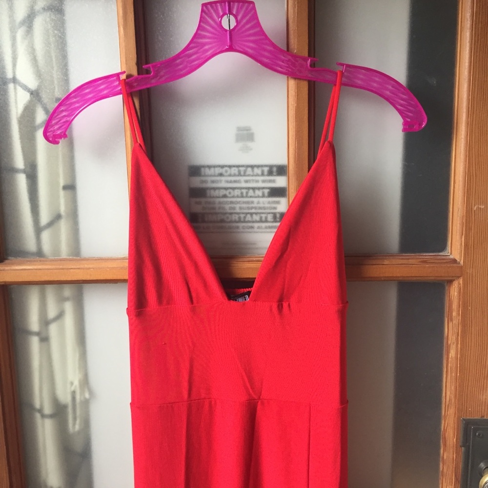Red evening prom dress